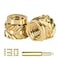 QSJ 130Pcs Threaded Inserts Heat Set Inserts Kit M3x4x5 Brass Insert Nut with Soldering Iron Tip for 3D Printed Plastic Materials