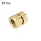 uxcell Knurled Insert Nuts 50Pcs M3 x 6mm Length x 5mm OD Female Thread Brass Threaded Insert Embedment Nut for 3D Printer