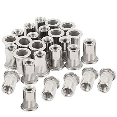 Sprite Science 30PCs 1420 Stainless Steel Rivet Nuts Nutsert Threaded Rivet Insert Rivnuts 1420UNC