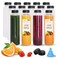 Holotap 42 Pcs 12 OZ Juice Bottles with Caps Bulk Empty Plastic Bottles with Black Tamper Evident Lids for Juicing Protein Drinks and Other Beverage Drink Containers Black 12OZ