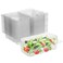 Kaderron Clamshell Take Out Containers Clear Hinged Plastic 50 Pack