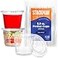 Stack Man 100 Sets 55 oz Plastic Clear Portion Cups Snack Yogurt Parfait Pudding Souffle Dessert Cups Disposable Containers with Lids 55oz