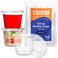 Stack Man 100 Sets 55 oz Plastic Clear Portion Cups Snack Yogurt Parfait Pudding Souffle Dessert Cups Disposable Containers with Lids 55oz