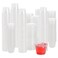 Hedume 600 Sets 1 Oz Disposable Portion Cups with Lids Clear Jello Shot Cups Plastic Souffle Portion Cups Sampling Cups with Lids Sauce Cups