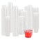 Hedume 600 Sets 1 Oz Disposable Portion Cups with Lids Clear Jello Shot Cups Plastic Souffle Portion Cups Sampling Cups with Lids Sauce Cups