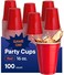 Stack Man Red Cups Party Cups Disposable Plastic Cups 16 oz 100 Pack Fun Durable Party Cups for Drinking Playing Bulk Case of 100 Cups By