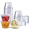 GUSTO 4 oz Jello Shot Cups with Lids 50 Count Clear Plastic Portion Containers Condiment Cups for Sauces Dressings Samples Durable Stackable LeakResistant Formerly Comfy Package