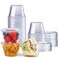 GUSTO 4 oz Jello Shot Cups with Lids 50 Count Clear Plastic Portion Containers Condiment Cups for Sauces Dressings Samples Durable Stackable LeakResistant Formerly Comfy Package