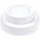 SETUP 60Piece White Plastic Dinnerware Set 30 1025 Dinner 30 75 Salad Plates HeavyDuty Disposable for Weddings Catering Parties