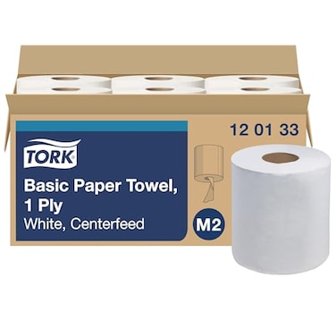 Tork Centerfeed Paper Wiper White M2 High Absorbency 6 x 1000 Sheets 120133