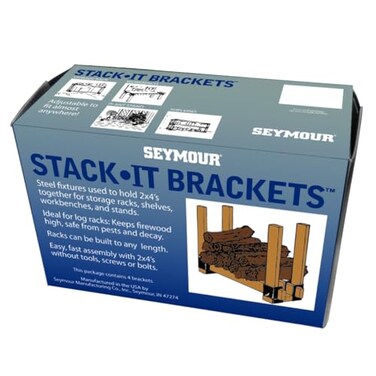 Seymour StackIt Bracket Set 4 HeavyDuty Steel Brackets per Set