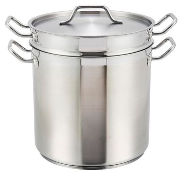 Winco 8qt SS Double Boiler wCover