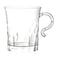 Party Essentials Elegance 8 oz Clear Hard Plastic Coffee Punch Mugs with Handle 40Count Stackable Disposable Cups for Parties Weddings Catering Buffets Events