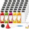 Moretoes 40pcs 12oz Plastic Juice Bottles with Caps Bulk Clear Beverage Containers for Juicing Drinking Milkshake Tea and Other Beverages