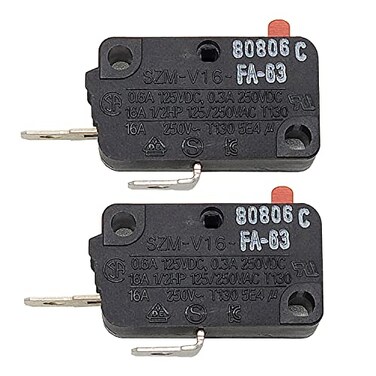 OEM MANIA SZMV16FA63 Switch OEM Mania SZMV16FA63 2Pack Replacement Compatible with LG GE Starion Microwave Oven Door Micro Switch Replacement Part