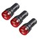uxcell 3Pcs Red Indicator Light with Buzzer ACDC 12V 22mm Panel Mount Flashing Alarm for Electrical Control Panel HVAC DIY Projects