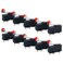 HiLetgo 10pcs Micro Limit Switch KW123 AC 250V 5A SPDT 1NO 1NC Micro Switch Normally Open Close Limit Switch with Roller Lever Arm Black