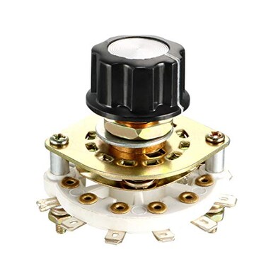 uxcell 1P7T 1 Pole 7 Position 1 Deck Band Channel Rotary Switch Selector with Knob Cap