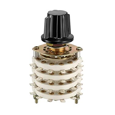 uxcell 4P11T 4 Pole 11 Position 4 Deck Band Channel Rotary Switch Selector with Knob