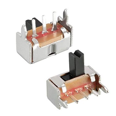 uxcell 20Pcs 3mm Horizontal Slide Switch SPDT 1P2T 3 Terminals PCB Panel Latching