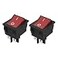 lcocove JD 2pcs 30A Power Switch 125V250V AC Boat Rocker Switch ONOff Switch 4Pins 2Position Red Light Illuminated Toggle Switch with UL Certificate