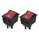 lcocove JD 2pcs 30A Power Switch 125V250V AC Boat Rocker Switch ONOff Switch 4Pins 2Position Red Light Illuminated Toggle Switch with UL Certificate