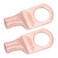 SELTERM 2pcs 8 AWG 38 Stud Copper Wire Lugs Battery Cable Ends Ring Terminals 8 Gauge Terminal Connectors UL Heavy Duty Bare Copper Eyelets