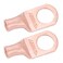 SELTERM 2pcs 8 AWG 38 Stud Copper Wire Lugs Battery Cable Ends Ring Terminals 8 Gauge Terminal Connectors UL Heavy Duty Bare Copper Eyelets
