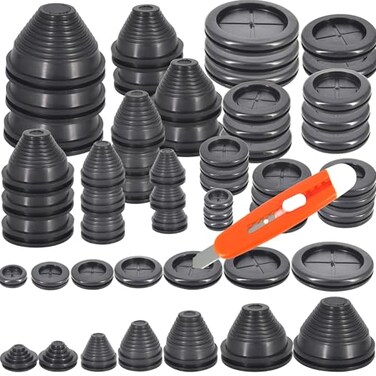 perfsign Rubber Grommets Wire ProtectionClosed Rubber GrommetFirewall Solid Closed HoleFirewall Plug Grommet Synthetic Wire Protection Hole Grommetsfor Drill Hole Wire Electrical Appliance Plumbing