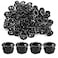 Bonsicoky 50 Pcs Black Snap Bushing 12 Mounting Diameter for 38 and Below Cables Plastic Snap Bushing for Cable Hose Wire