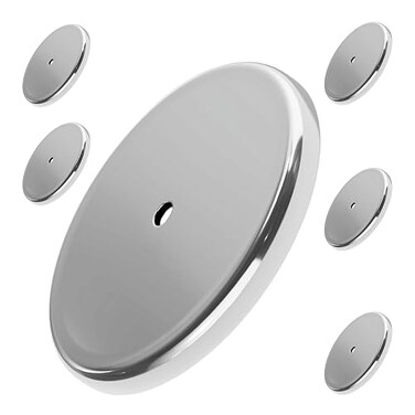 Master Magnetics Ceramic Round Base Magnet Pack HeavyDuty Strong Magnets 35 lb Pull Each for Indoor and Outdoor Use ChromePlated 204 Diameter 0197 Hole 0302 Thick 6Pack