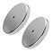 Master Magnetics Ceramic Round Base Magnet Fastener Pack HeavyDuty Strong Magnets 95 lb Pull Each NickelPlated 320 Diameter 0270 Hole 0445 Thick 2Pack
