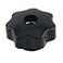 uxcell M10 10mm Dia Thread Black Plastic Star Head Clamping Knob Grip
