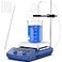 FOUR E'S FOUR ES SCIENTIFIC 510950F 7 Inch Magnetic Stirrer Hot Plate with Timer Function 501500RPM Max 20L Stirring Capacity with Stand Stir Bar Retriever Temp Probe Sensor 4pcs Stir Bars 110V