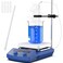 FOUR E'S FOUR ES SCIENTIFIC 510950F 7 Inch Magnetic Stirrer Hot Plate with Timer Function 501500RPM Max 20L Stirring Capacity with Stand Stir Bar Retriever Temp Probe Sensor 4pcs Stir Bars 110V