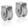 XHMAXE 2Pack 3 Stainless Steel U Groove Pulley Wheel Heavy Duty Caster Wheel Track Sliding Gate Roller 1880lbs Load Bearing for Swing Sliding Gate