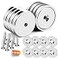 DIYMAG Strong Mounting Magnets Round with Screws Hole 110LBS 8Pack Silver