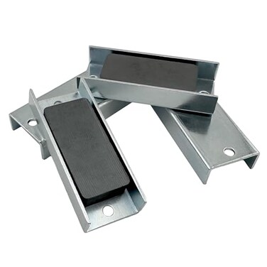 Master Magnetics Magnet Fastener Rectangular with Mounting Holes Zinc Plated 270 Length 108 Width 050 Height 25 lb Pull Silver Pack of 4 CBA275X4