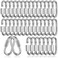 EVANCENT 100PCS Quick Links 14 Inch Diameter Quick Chain Link 620lbs Capacity Heavy Duty Carabiner Clips Galvanized Thread Quick Link D Shape Locking Carabiner for Safety Chain Swing Gym Hammock