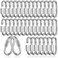 EVANCENT 100PCS Quick Links 14 Inch Diameter Quick Chain Link 620lbs Capacity Heavy Duty Carabiner Clips Galvanized Thread Quick Link D Shape Locking Carabiner for Safety Chain Swing Gym Hammock