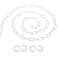 PATIKIL 13Ft Plastic Chain Barrier Safety Link Chain with 2 SHooks for Crowd Control at Driveway Elevator Parking Lot White