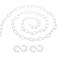 PATIKIL 13Ft Plastic Chain Barrier Safety Link Chain with 2 SHooks for Crowd Control at Driveway Elevator Parking Lot White