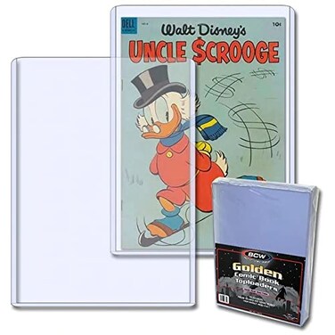 BCW Golden Age Comic Book Toploader 10 ct Rigid Comic Book Protector Hard Case Holds Golden Age Comics Short Side Opening Top Loaders for Comics Display