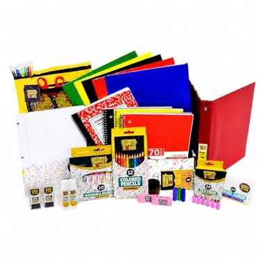 School Supply Elementary School Essentials Bundle 1 Box 91 Pieces per Box Boxes Back to School Essentials Includes Binders Folers Notebooks Filler Paper Pencils Notecards Pens More