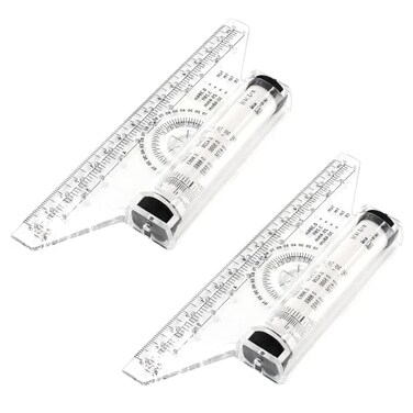Cionyce 2 Pcs Plastic Measuring Rolling Ruler 6 Inch Drawing Roller Ruler Parallel Glider Rolling Rulers Drawing Design for Measuring Drafting