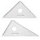 Coopay Large Triangle Ruler Set Square 3060 and 4590 Degrees Circular Hollow