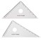 Coopay Large Triangle Ruler Set Square 3060 and 4590 Degrees Circular Hollow