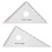 Coopay Large Triangle Ruler Set Square 3060 and 4590 Degrees Circular Hollow