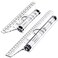 Frienda 2 Pieces Plastic Measuring Rolling Ruler Drawing Parallel Multifunctional Drafting Ruler for Architect Office Math6 Inch 12 Inch