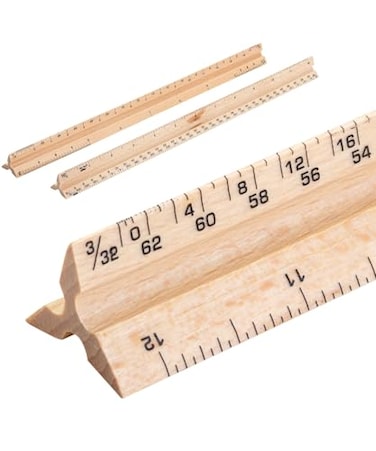 Mr. Pen Mr Pen Architectural Scale Ruler 12 Inch 2 Pack Wooden Architecture Ruler Scale Ruler for Blueprints Architect Ruler Imperial Scale Drafting Ruler Architect Ruler for Scale Drawing